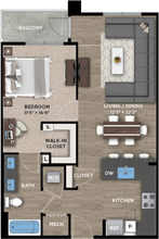 1+1B - IR* 3-3323* floor plan